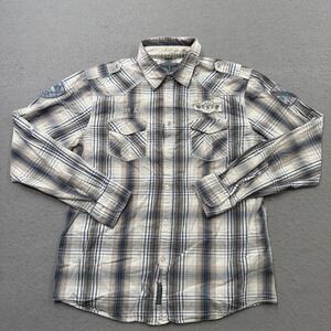 Filter Ltd City Of Angels Shirt Men's L Plaid Western Button Down Long Sleeve